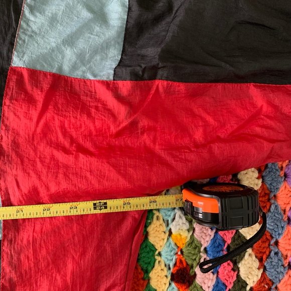 Vintage 90s Colorblock Oversized Nylon Windbreaker J Blair Full Zip Pock… - Picture 8 of 13